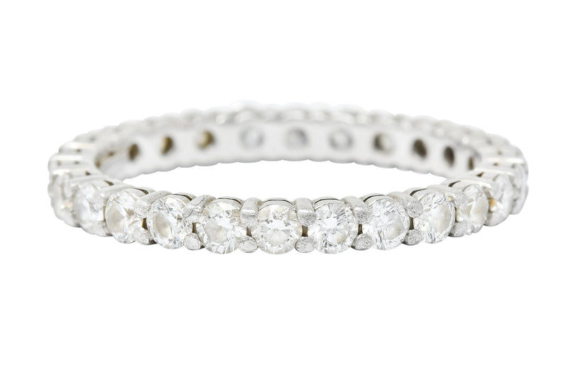 Tiffany & Co. Diamond Platinum Wedding Stacking Eternity Band Ring - Wilson's Estate Jewelry