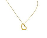 Tiffany & Co Elsa Peretti 18 Karat Gold Open Heart Necklace - Wilson's Estate Jewelry