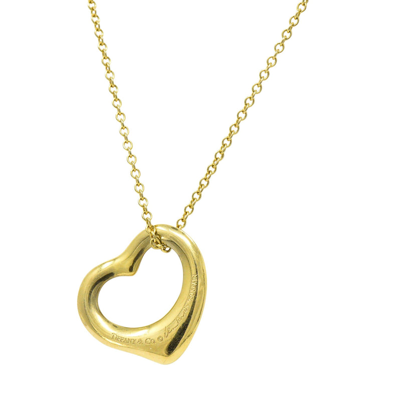 Tiffany and Co. 18 Karat Heart Lock Necklace