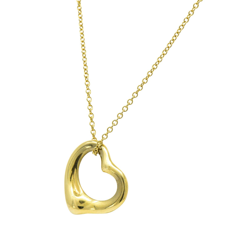 Tiffany and Co. 18 Karat Heart Lock Necklace