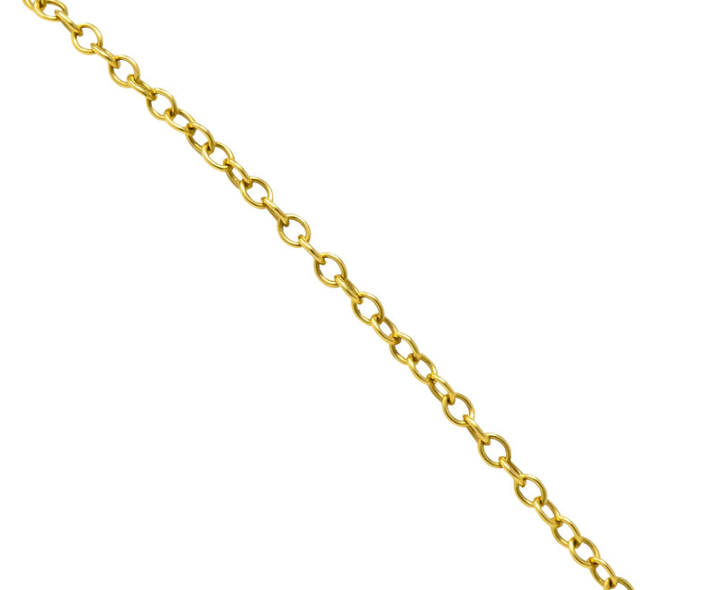 Tiffany & Co. Elsa Peretti Bean Design 18 Karat Gold Necklace - Wilson's Estate Jewelry