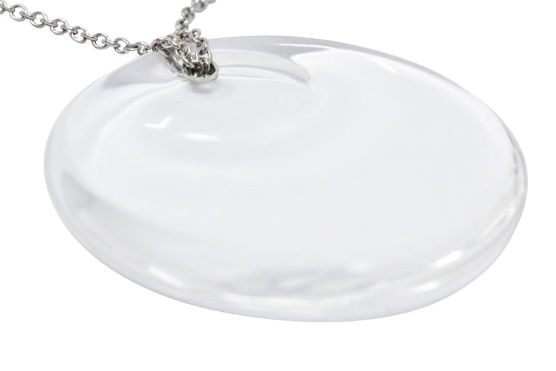 Tiffany & Co. Elsa Peretti Crystal & Platinum Full Moon Necklace Wilson's Estate Jewelry