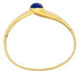Tiffany & Co. Elsa Peretti Lapis Lazuli 18 Karat Gold Bangle Bracelet - Wilson's Estate Jewelry
