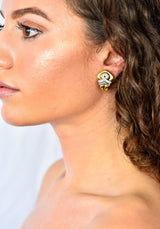 Tiffany & Co. Faraone 1.10 CTW Diamond 18 Karat Two-Tone Gold Ear-Clip Earrings - Wilson's Estate Jewelry