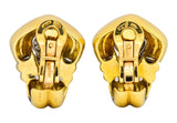 Tiffany & Co. Faraone 1.10 CTW Diamond 18 Karat Two-Tone Gold Ear-Clip Earrings - Wilson's Estate Jewelry