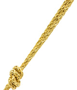 Tiffany & Co. Germany Retro 18 Karat Gold Woven Knot Necklace Wilson's Estate Jewelry