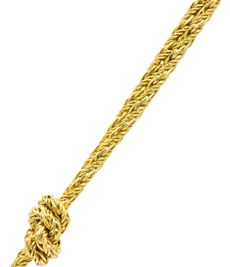 Vintage Tiffany 18k Gold Knot Necklace with Diamonds — Lifestyle with Lynn
