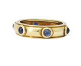 Tiffany & Co. Italy Contemporary 1.50 CTW Sapphire 18 Karat Gold Band Ring - Wilson's Estate Jewelry