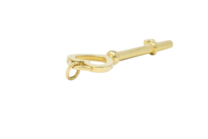 Tiffany & Co. Modern 18 Karat Gold Heart Key Pendant Wilson's Estate Jewelry