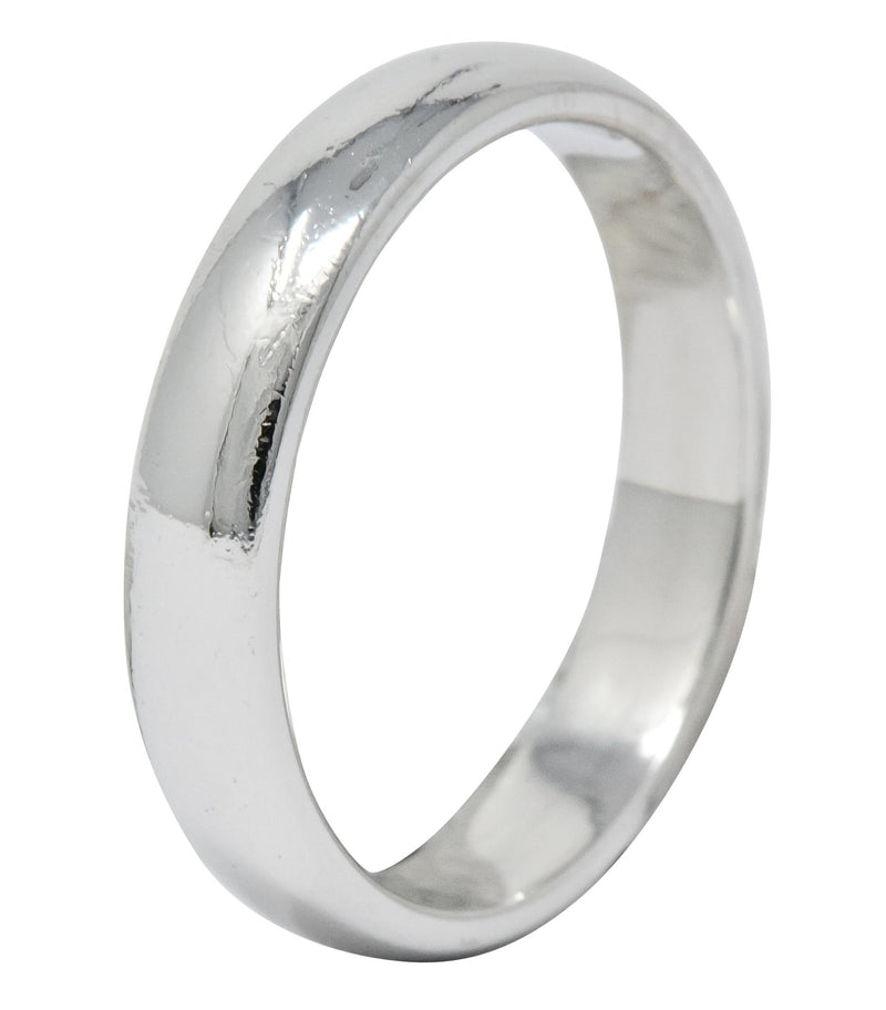 Tiffany & Co. Modern 1999 Platinum Men's Wedding Band Ring - Wilson's Estate Jewelry