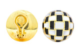 Tiffany & Co. Onyx Mother-of-Pearl 18 Karat Gold Checkerboard Ear-Clip Earrings - Wilson's Estate Jewelry