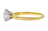 Tiffany & Co. Retro 1950's 1.08 CTW Diamond 18 Karat Gold Platinum Solitaire Engagement Ring GIA - Wilson's Estate Jewelry