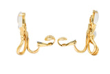 Tiffany & Co. Retro Moonstone 14 Karat Gold Cattail Ear-Clip Earrings - Wilson's Estate Jewelry