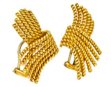 Tiffany & Co. Schlumberger 18 Karat Gold Strand Ear-Clip Earrings - Wilson's Estate Jewelry