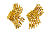 Tiffany & Co. Schlumberger 18 Karat Gold Strand Ear-Clip Earrings - Wilson's Estate Jewelry