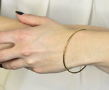 Tiffany & Co. Stackable 14 Karat Gold Ridged Bangle Bracelet Wilson's Estate Jewelry