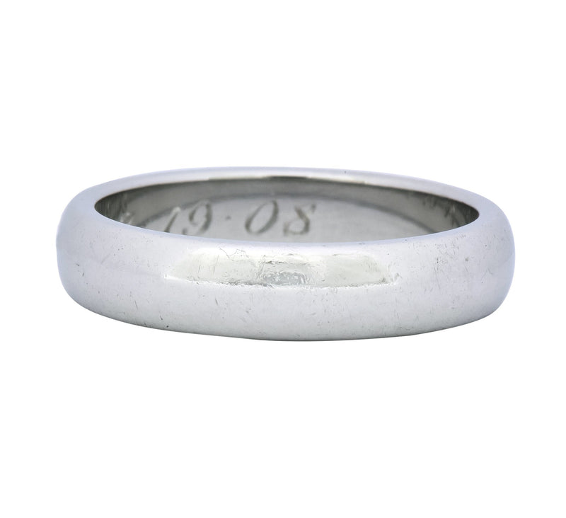 Tiffany & Co. Substantial Platinum Unisex Stacking Wedding Band Ring - Wilson's Estate Jewelry