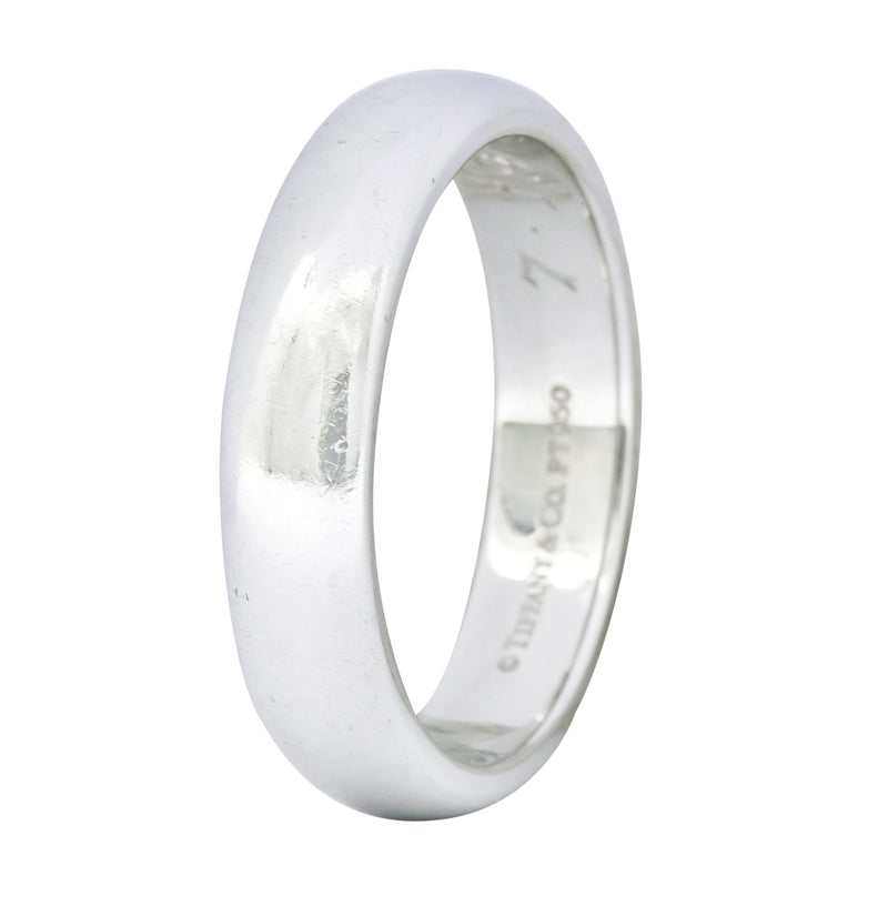 Tiffany & Co. Substantial Platinum Unisex Stacking Wedding Band Ring - Wilson's Estate Jewelry