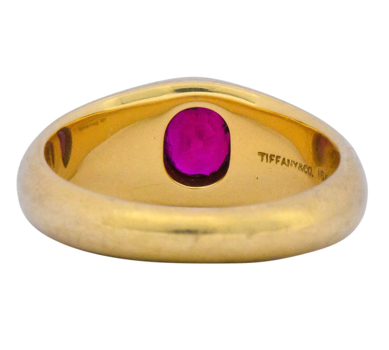 Tiffany & Co. Victorian 0.95 CTW Ruby 18 Karat Gold Unisex Ring Wilson's Estate Jewelry