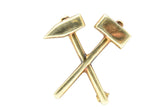 Tiffany & Co. Victorian 14 Karat Gold Hammer and Pick Brooch Pin Wilson's Estate Jewelry
