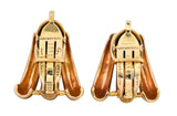 Tiffany & Co. Vintage 14 Karat Gold J Hoop Ear-Clip Earrings - Wilson's Estate Jewelry
