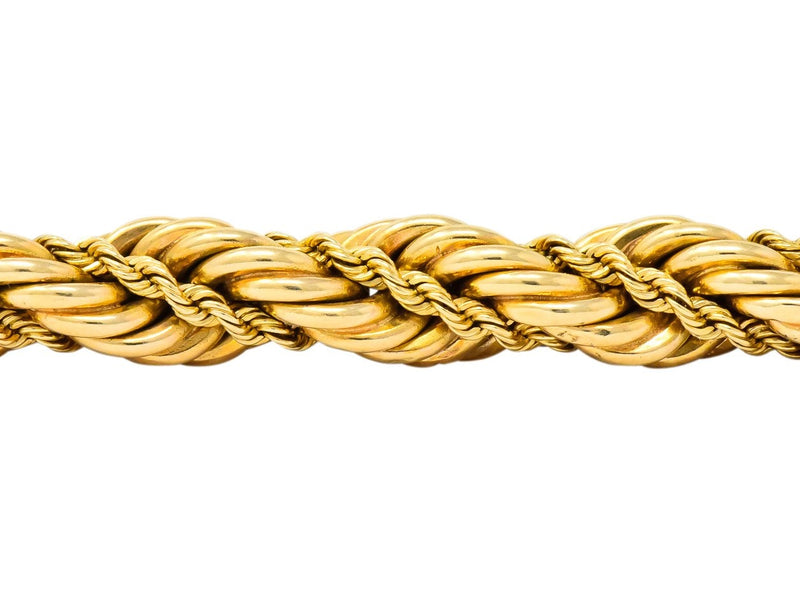 Tiffany & Co. Vintage 14 Karat Gold Twisted Rope Bracelet - Wilson's Estate Jewelry