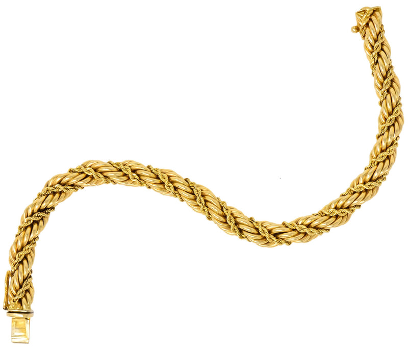 Tiffany & Co. Vintage 14 Karat Yellow Gold Twisted Rope Bracelet - Wilson's Estate Jewelry