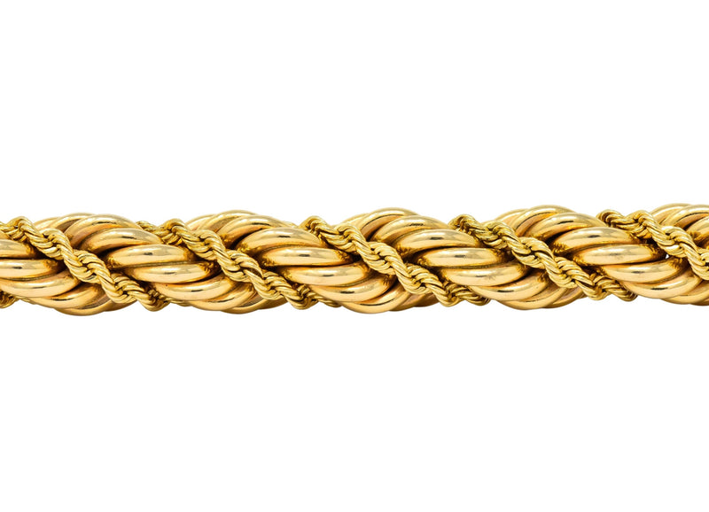 Tiffany & Co. Vintage 14 Karat Yellow Gold Twisted Rope Bracelet - Wilson's Estate Jewelry