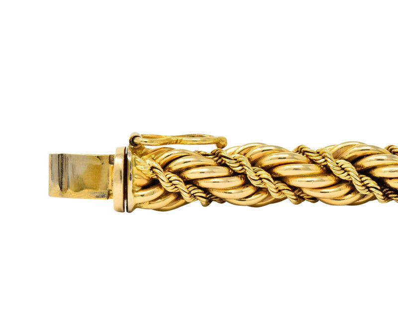 Tiffany & Co. Vintage 14 Karat Yellow Gold Twisted Rope Bracelet - Wilson's Estate Jewelry