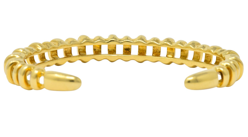 Tiffany & Co. Vintage 18 Karat Gold Ribbed Cuff Bracelet - Wilson's Estate Jewelry