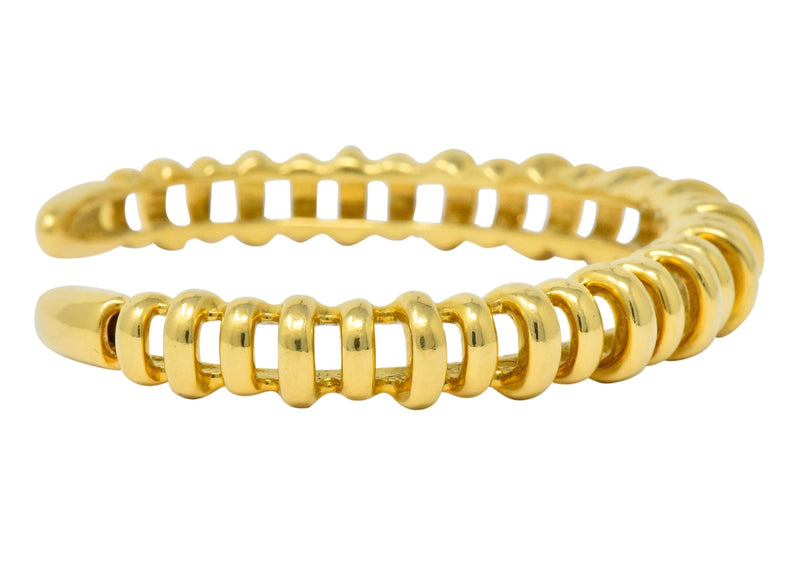 Tiffany & Co. Vintage 18 Karat Gold Ribbed Cuff Bracelet - Wilson's Estate Jewelry