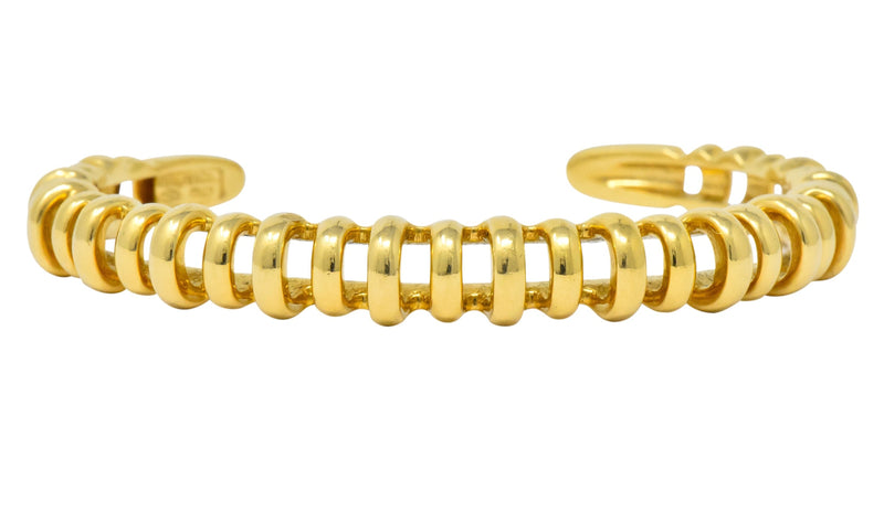 Tiffany & Co. Vintage 18 Karat Gold Ribbed Cuff Bracelet - Wilson's Estate Jewelry