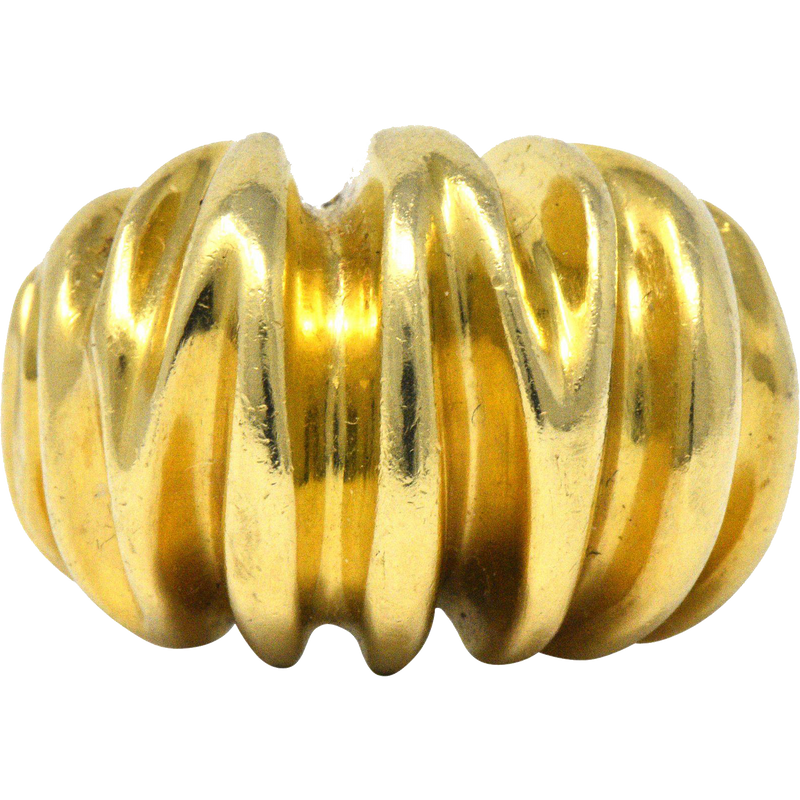 Tiffany & Co. Vintage 1970's 18 Karat Gold Bombè Fashion Ring Wilson's Estate Jewelry