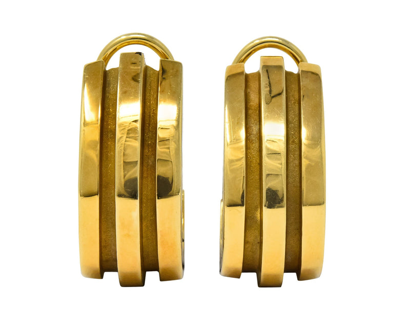 Tiffany & Co. Vintage 1995 18 Karat Gold Atlas Ear-Clip Earrings - Wilson's Estate Jewelry
