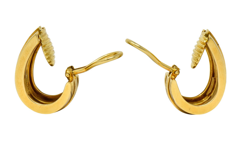 Tiffany & Co. Vintage 1995 18 Karat Gold Atlas Ear-Clip Earrings - Wilson's Estate Jewelry