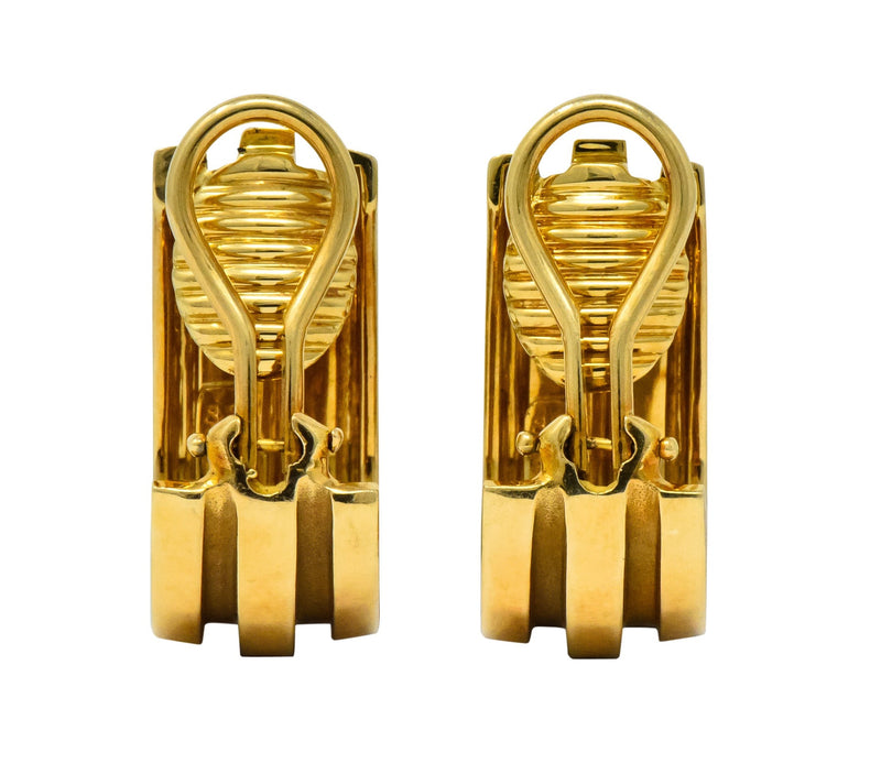 Tiffany & Co. Vintage 1995 18 Karat Gold Atlas Ear-Clip Earrings - Wilson's Estate Jewelry