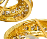 Tiffany & Co. Vintage 3.48 CTW Diamond 18 Karat Gold Hoop Swirl Earrings - Wilson's Estate Jewelry