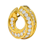 Tiffany & Co. Vintage 3.48 CTW Diamond 18 Karat Gold Hoop Swirl Earrings - Wilson's Estate Jewelry