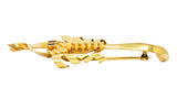Trabert & Hoeffer Mauboussin Retro Citrine 14 Karat Gold Scorpion Brooch - Wilson's Estate Jewelry