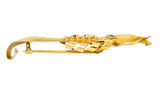 Trabert & Hoeffer Mauboussin Retro Citrine 14 Karat Gold Scorpion Brooch - Wilson's Estate Jewelry