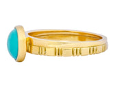 Turquoise 18 Karat Gold Stacking Ring