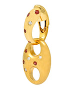 Valente Milano Diamond Ruby 18 Karat Gold Italian Earrings - Wilson's Estate Jewelry