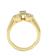 Van Cleef & Arpels 0.60 CTW Diamond 18 Karat Yellow Gold Bow Ring Wilson's Estate Jewelry