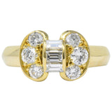 Van Cleef & Arpels 0.60 CTW Diamond 18 Karat Yellow Gold Bow Ring Wilson's Estate Jewelry