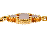 Van Cleef & Arpels Carnelian 18 Karat Yellow Gold Vintage Alhambra Necklace - Wilson's Estate Jewelry
