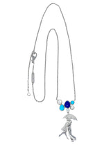 Van Cleef & Arpels Diamond Lapis Turquoise 18 Karat White Gold Romance A Paris Necklace - Wilson's Estate Jewelry