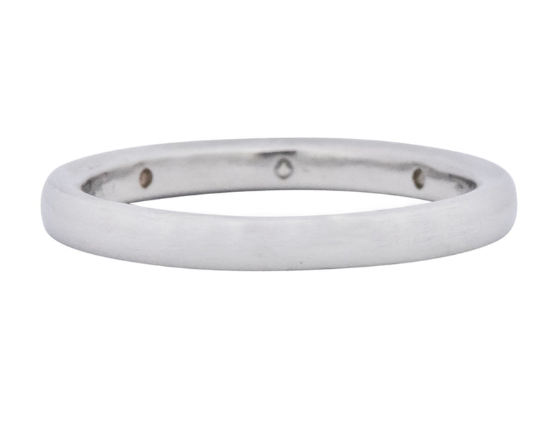 Van Cleef & Arpels Diamond Platinum Three Stone Band Ring - Wilson's Estate Jewelry