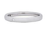 Van Cleef & Arpels Diamond Platinum Three Stone Band Ring - Wilson's Estate Jewelry