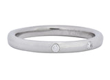 Van Cleef & Arpels Diamond Platinum Three Stone Band Ring - Wilson's Estate Jewelry