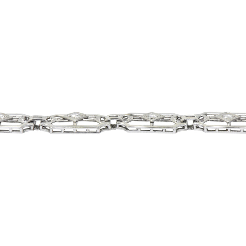Versatile Art Deco .40 CTW Diamond 14K White Gold Bracelet Wilson's Estate Jewelry